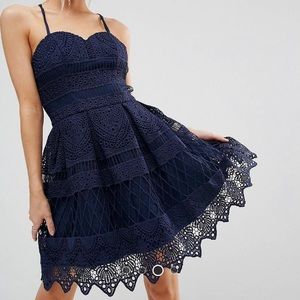 Chi Chi London Strapped Lace Dress